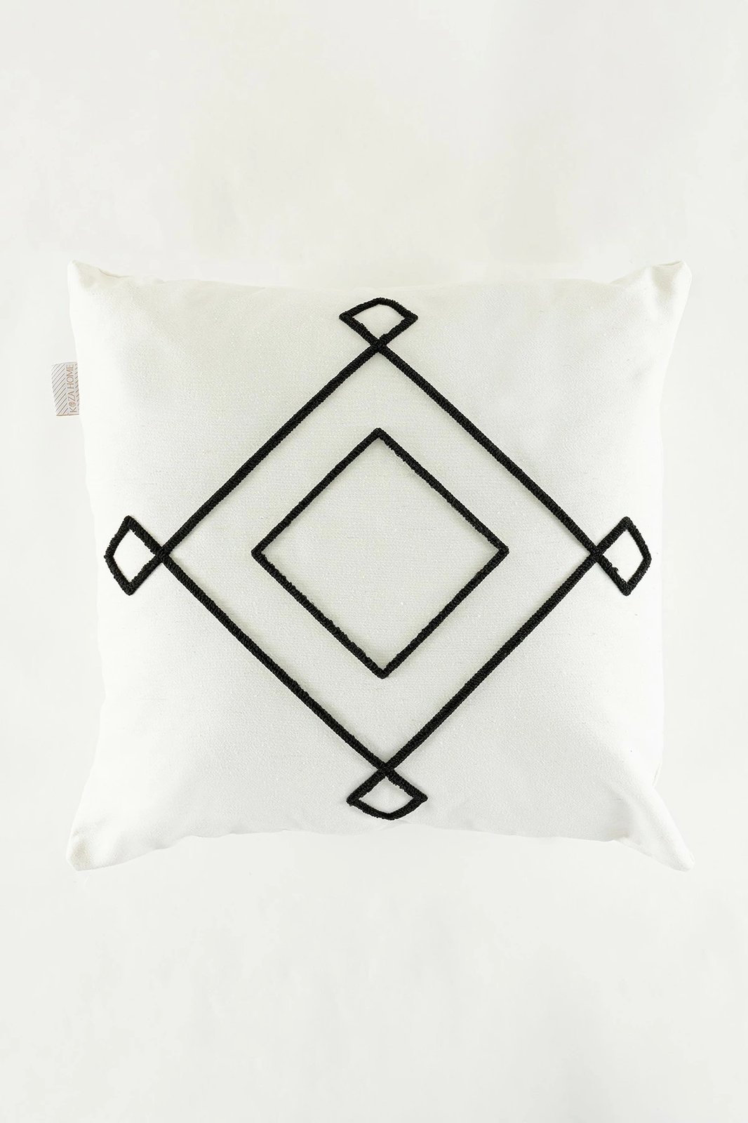 Jastëk dekorativ Evila Originals, liri, ngjyrë e zezë, 43x43cm