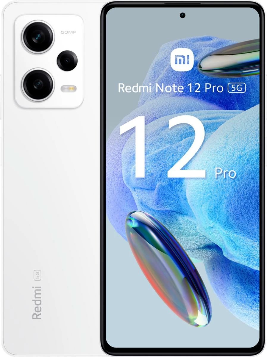 Celular Xiaomi Redmi Note 12 Pro, 6.67", 6+128GB, DS, 5G, i bardhë
