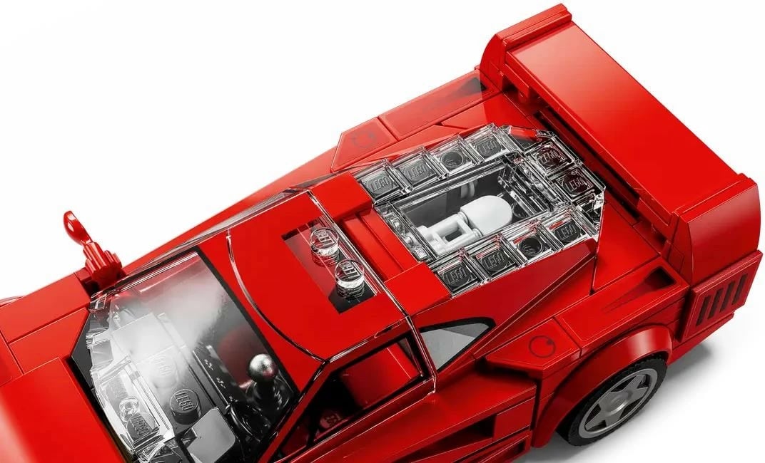 Set LEGO Speed Champions Ferrari F40, 318 pjesë, i kuq