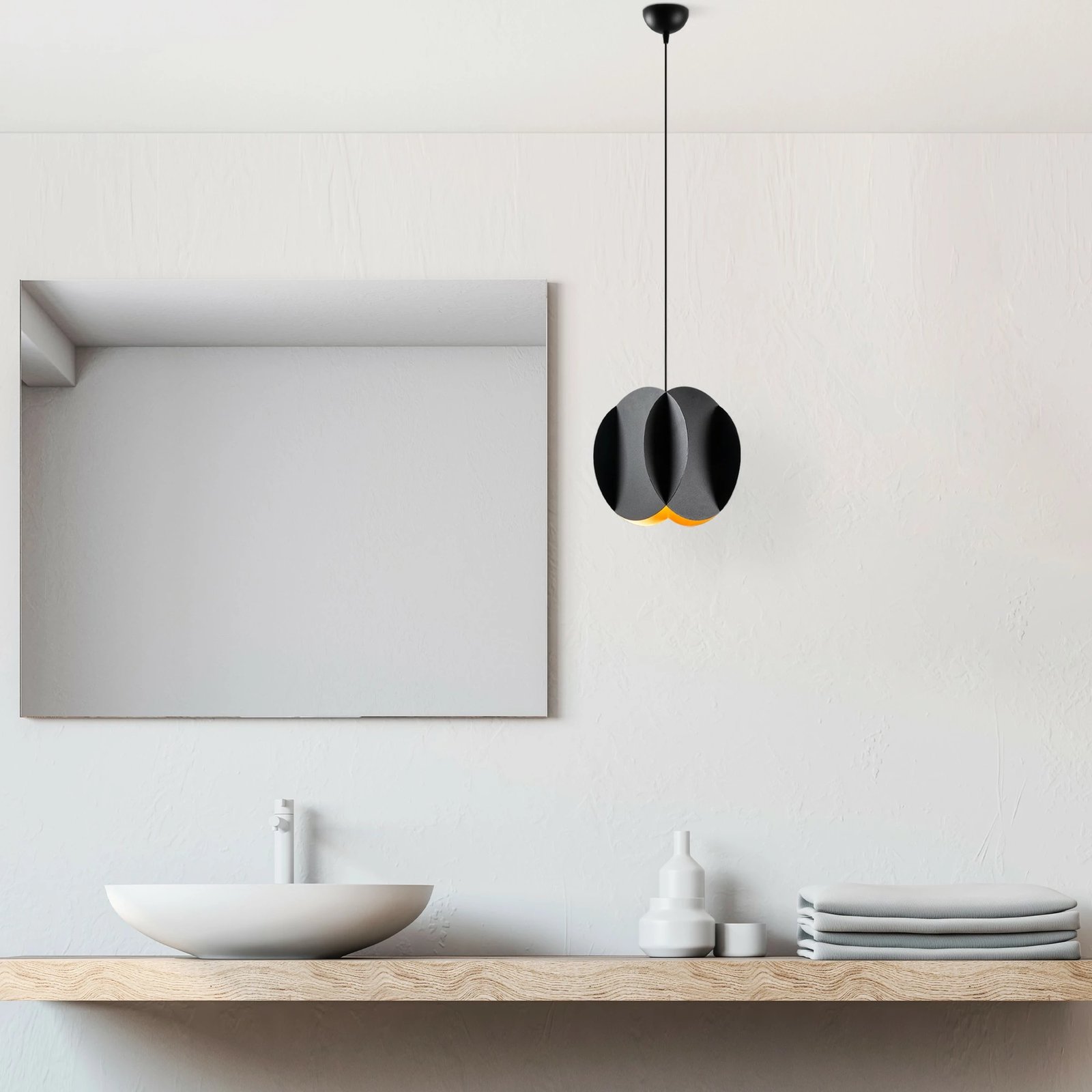 Llambë tavani Opviq, Corner, e zezë, 25cm