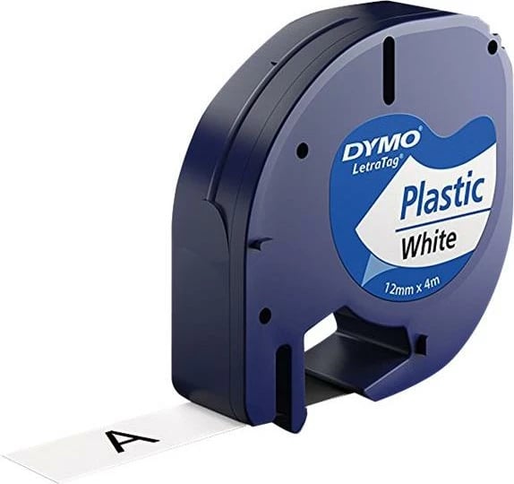 Shirit etiketimi, Dymo, LetraTag 91221 (S0721660), plastik, për pajisje LetraTag, e bardhë