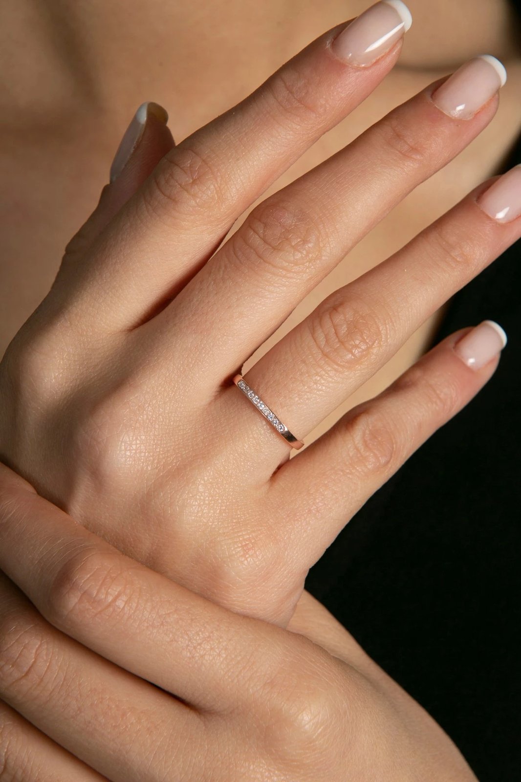 Unazë argjendi Elika, ngjyrë ari rozë, FA182942R