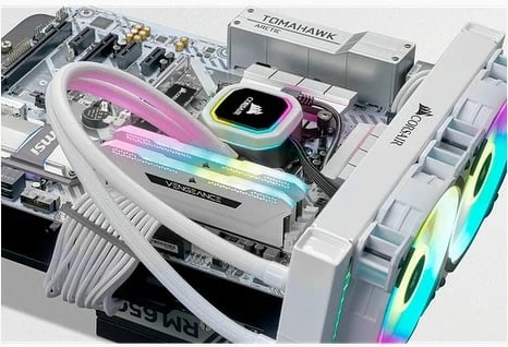 RAM Memorje Corsair Vengeance RGB 64GB (4x16GB) 3200MHz CL16, e bardhë