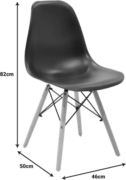 Set tavoline me karrige, xham i tejdukshëm, këmbë të zeza, Quana-Julita, 120x70x75cm, 5 copë