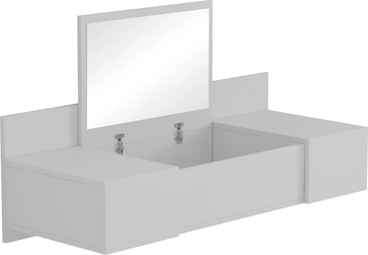 Tavolinë për grim me pasqyrë, ngjyrë e bardhë, 100x39.1x33cm