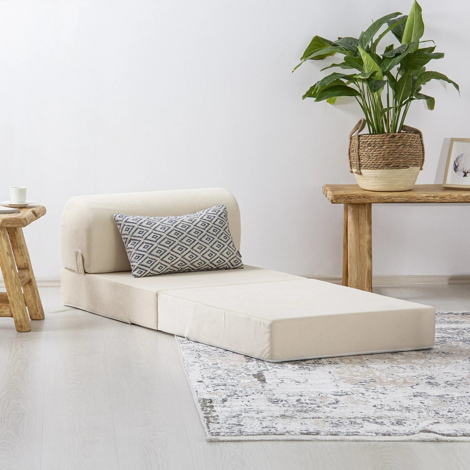 Krevate-kolltuk një vendësh, Atelier del Sofa, Magic, kadife bezhë