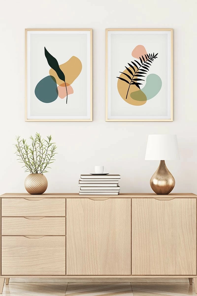 Pikturë dekorative me kornizë MDF (2 copë), Wallity, Huhu124, 70x50