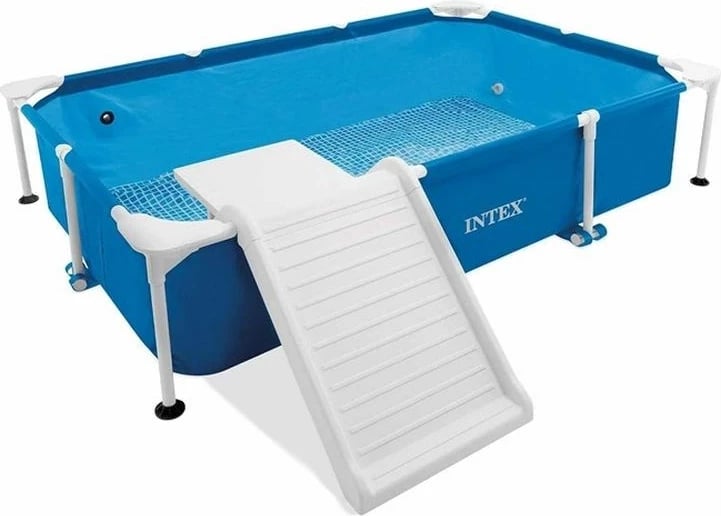 Pishinë drejtkëndëshe për qen Intex 254413, me rampë, Blu