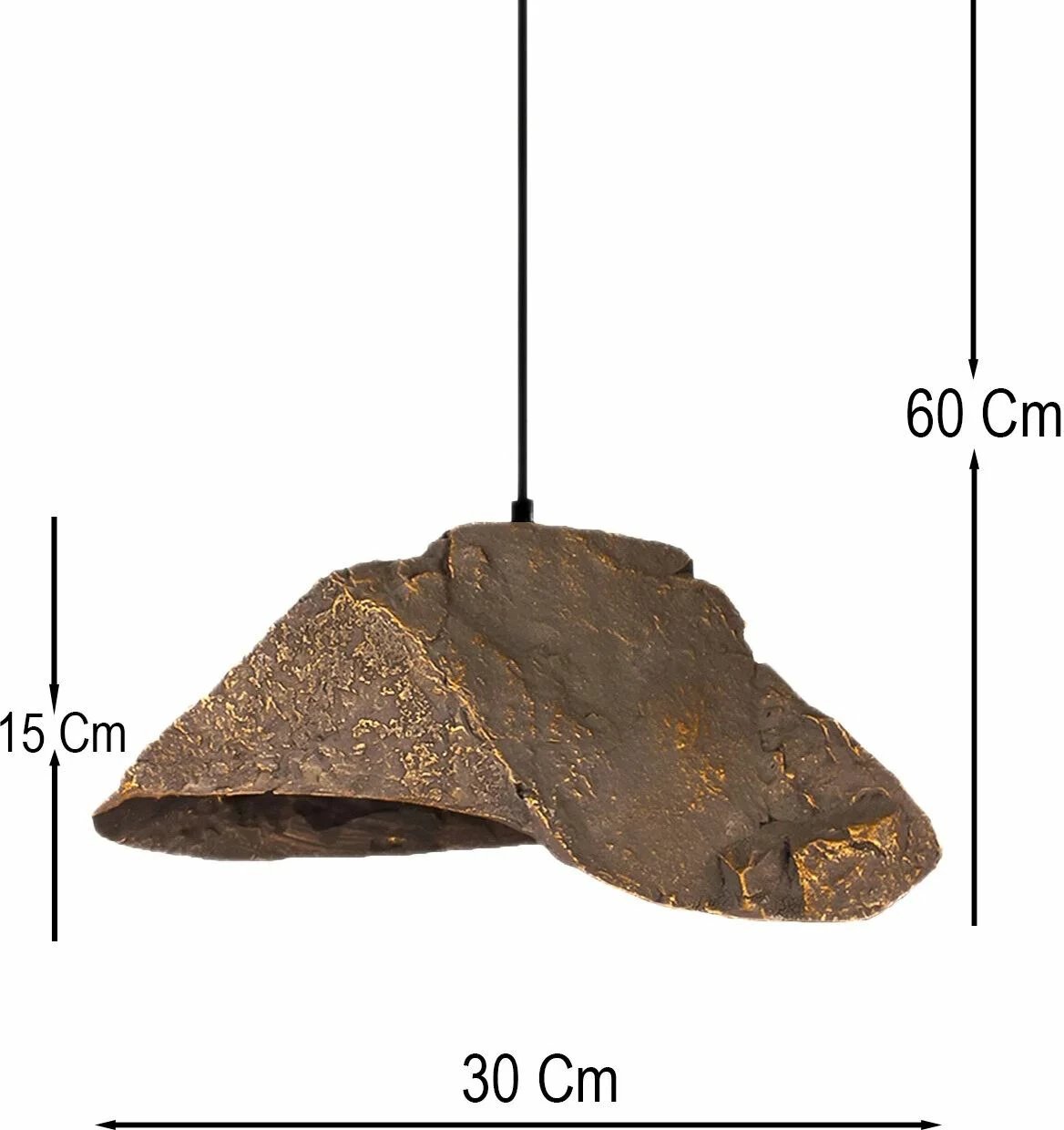 Llambë tavani Opviq, BK216, trup metalik, kapak beton karboni, ngjyrë kafe dhe e zezë, lartësi e rregullueshme