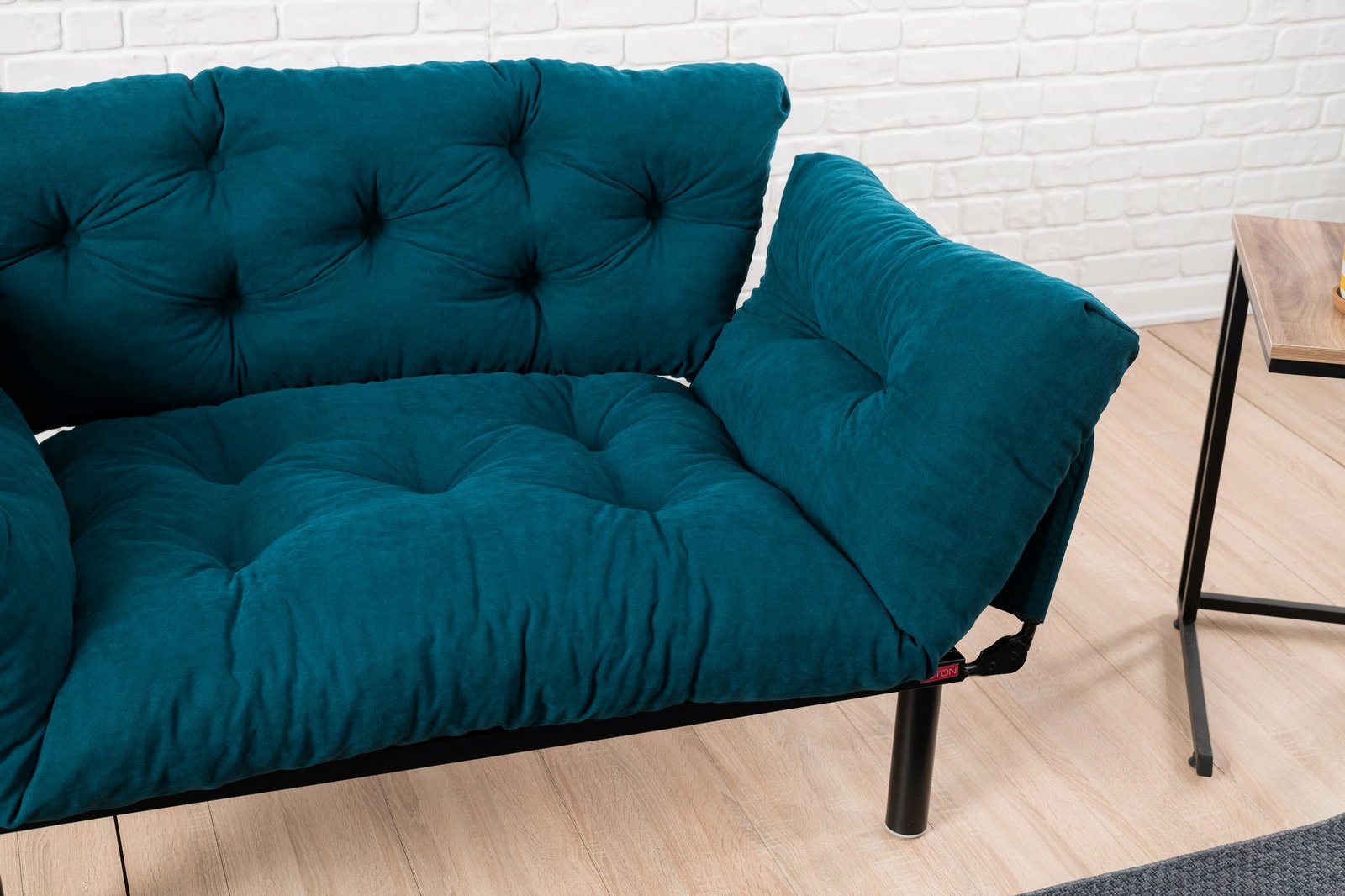 Divan-krevat dy ulëshe, ngjyrë petrol blue, Atelier del Sofa, Nitta