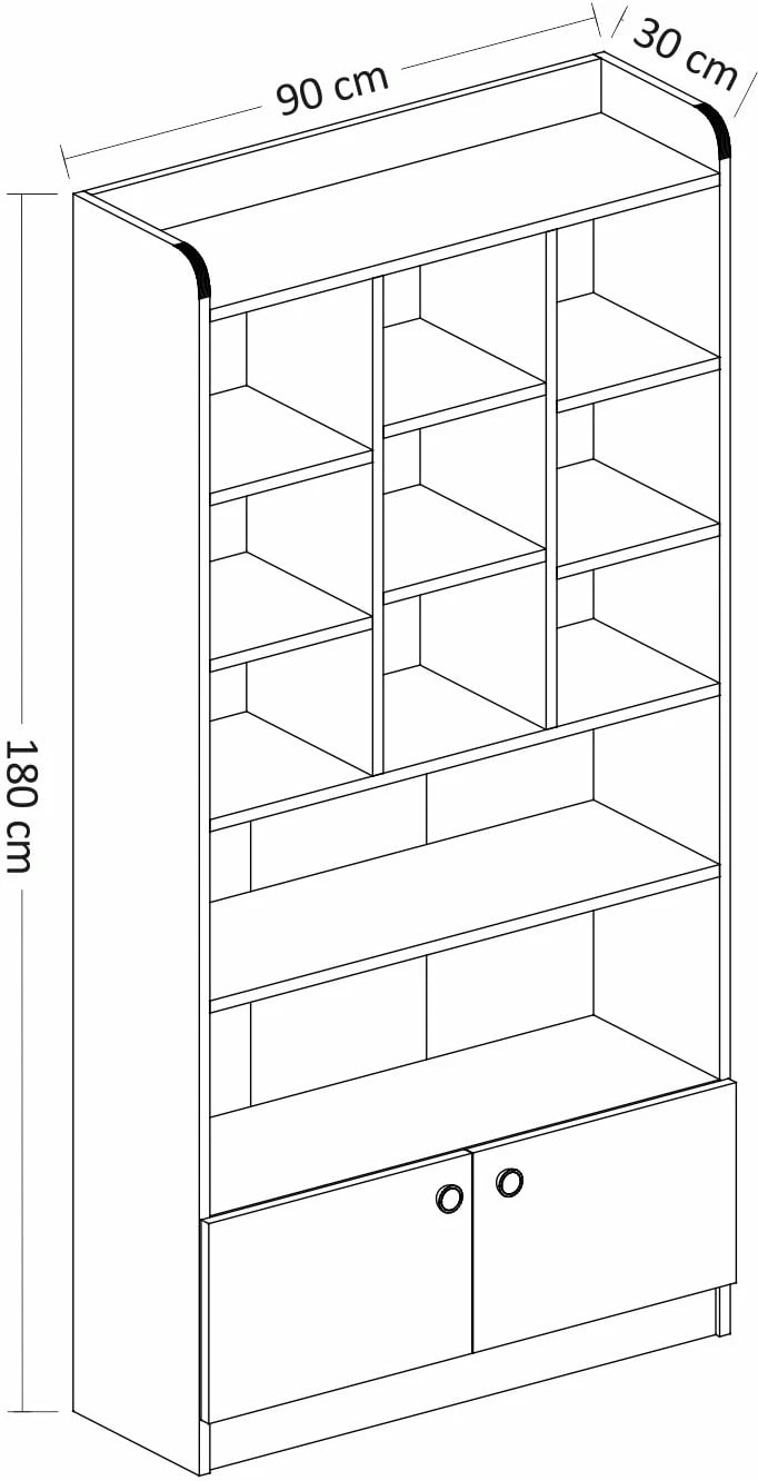 Raft librash Hanah Home, Tokyo, i bardhë