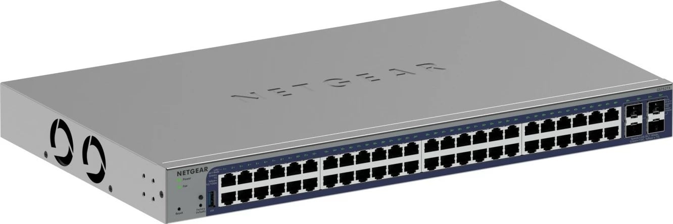 Switch NETGEAR GS752TX-300EUS i menaxhuar, 48 porta Gigabit, 4x 10G SFP+, menaxhim Insight Cloud, rack