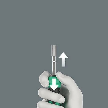 Set kaçavidash manuale Wera 05051520001 me bita të drejta dhe çantë