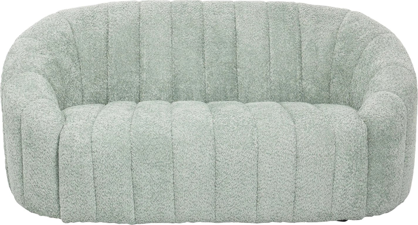 Divan 2-vendësh MOBY FH9595.05, ngjyrë fistik, pëlhurë boucle, 148x83x66H cm