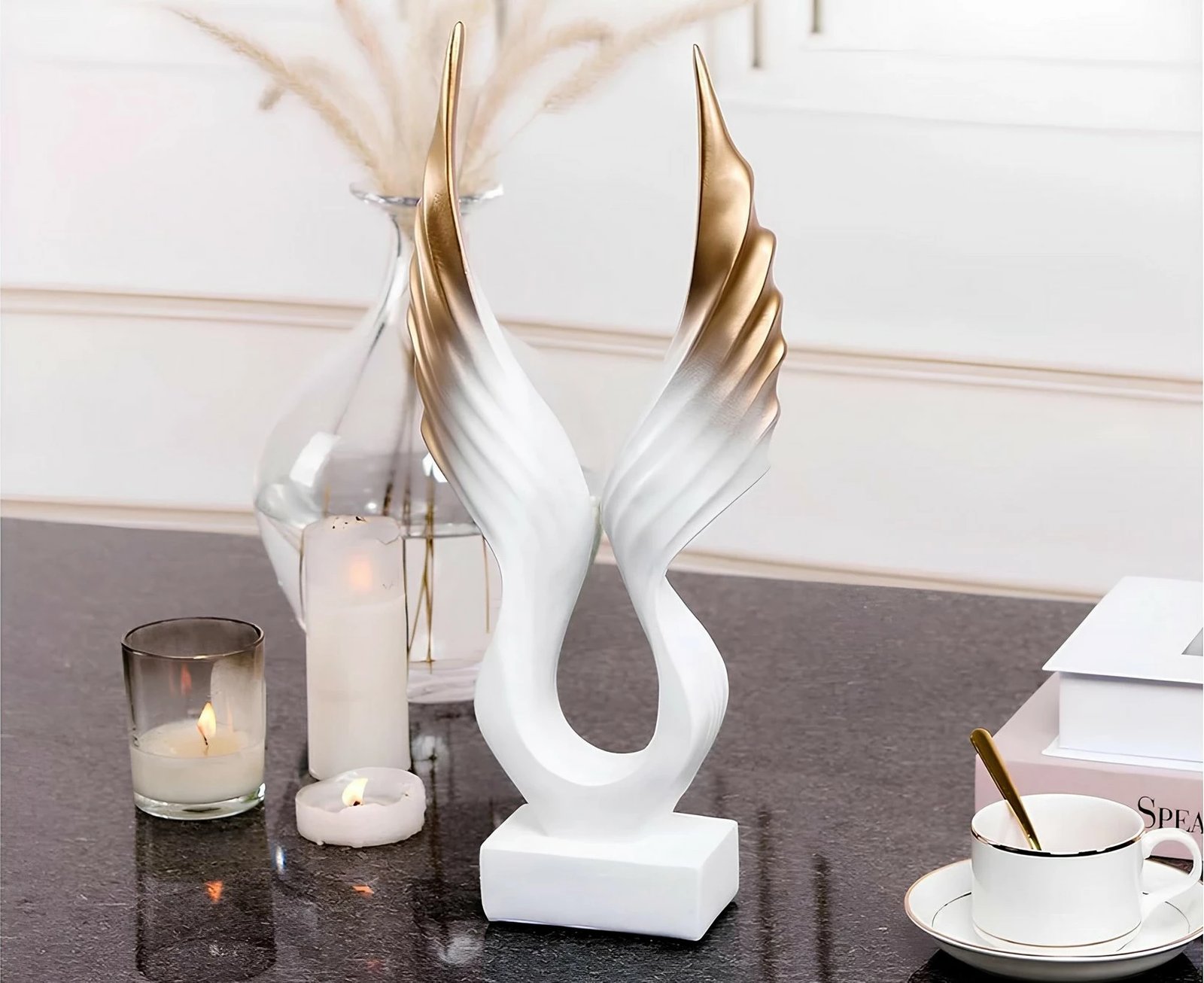 Objekt dekorativ Evila Originals, e bardhë dhe ari, 40x20cm Objekt dekorativ Evila Originals, e bardhë dhe ari, 40x20cm