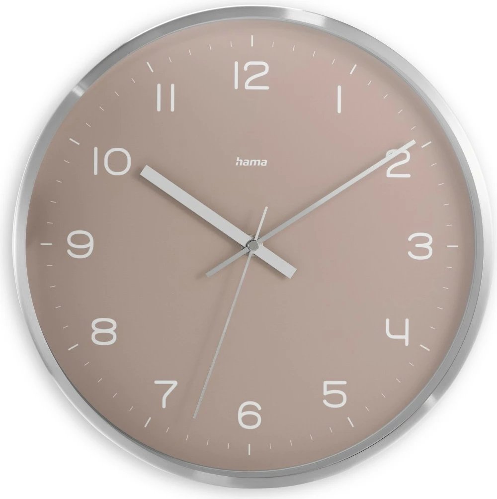Orë muri Hama Fiji 185883, analoge, 30cm, rozë/argjend