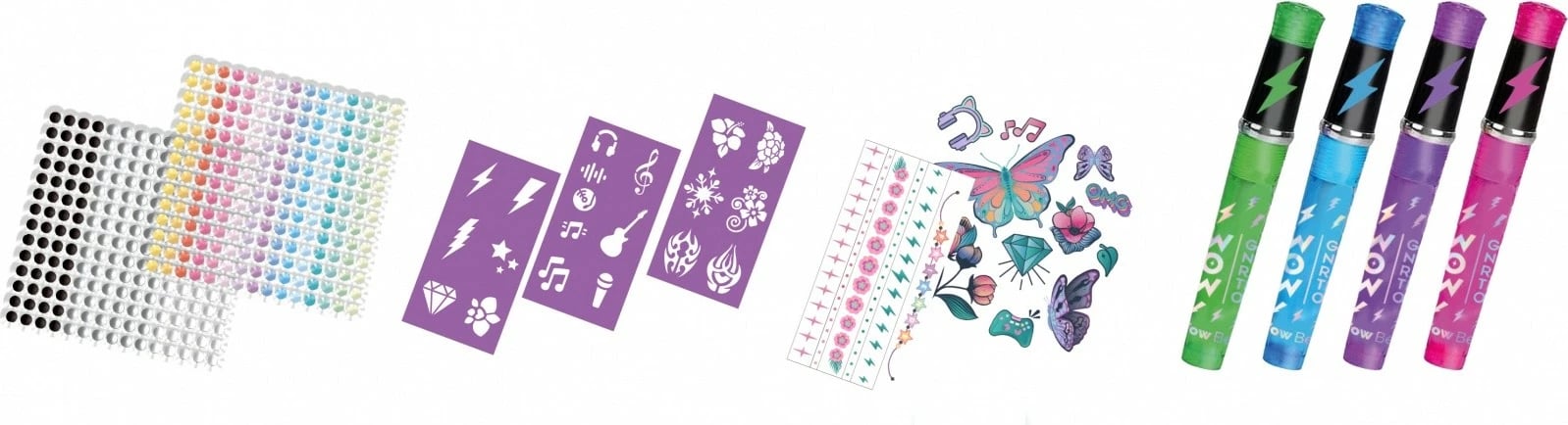 Set tatuazhe të përkohshme për fëmijë Kids Euroswan Wow Generation, shumëngjyrësh