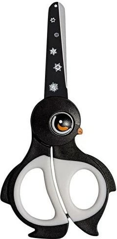 Gërshërë punëdore WEDO Bastelschere rund, çelik inox, e zezë/e bardhë