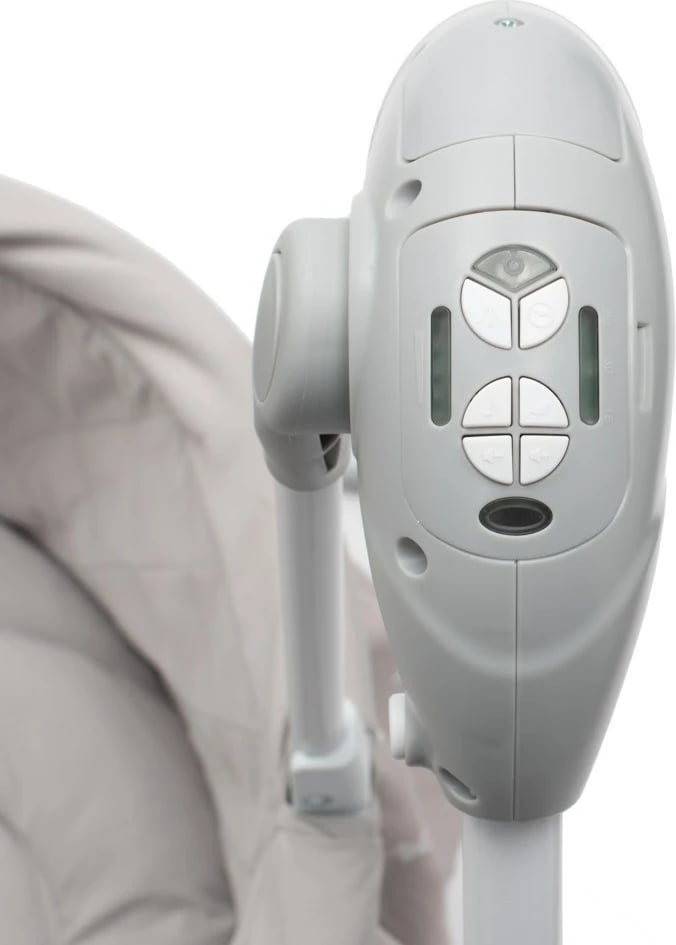 Djep lëkundës elektrik, NEW BABY, Swingy, timer 15/30/60 min, 12 melodi, 5 shpejtësi, gri