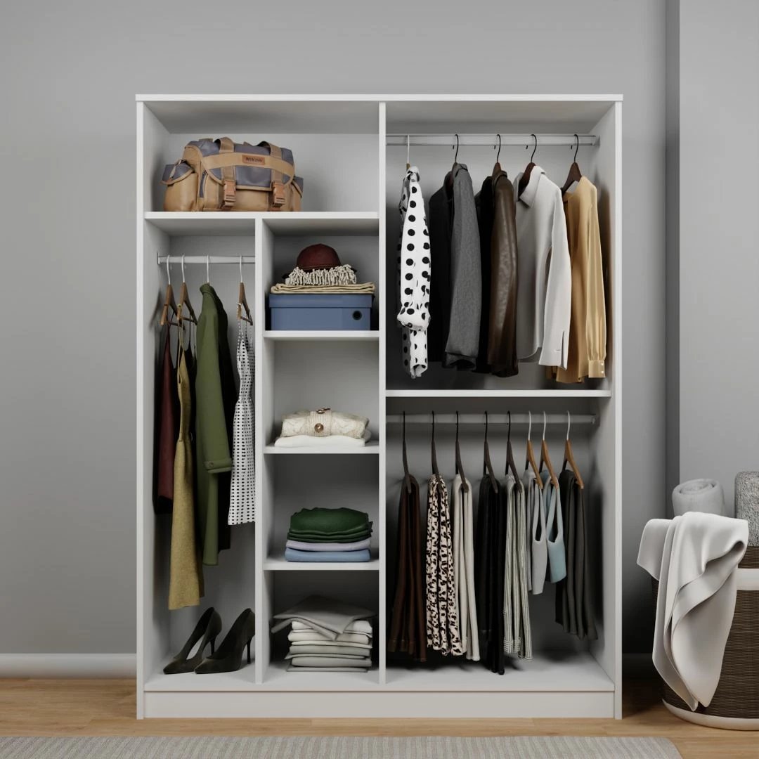 Dollap rrobash Skye Decor, i bardhë, Kardelen 1600-99