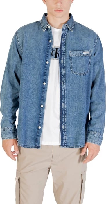 Këmishë Calvin Klein Jeans për meshkuj, blu