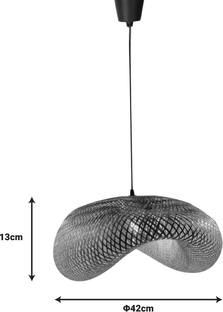 Dritë tavani Lighty Inart E27 bambu natyrale D42χ13cm