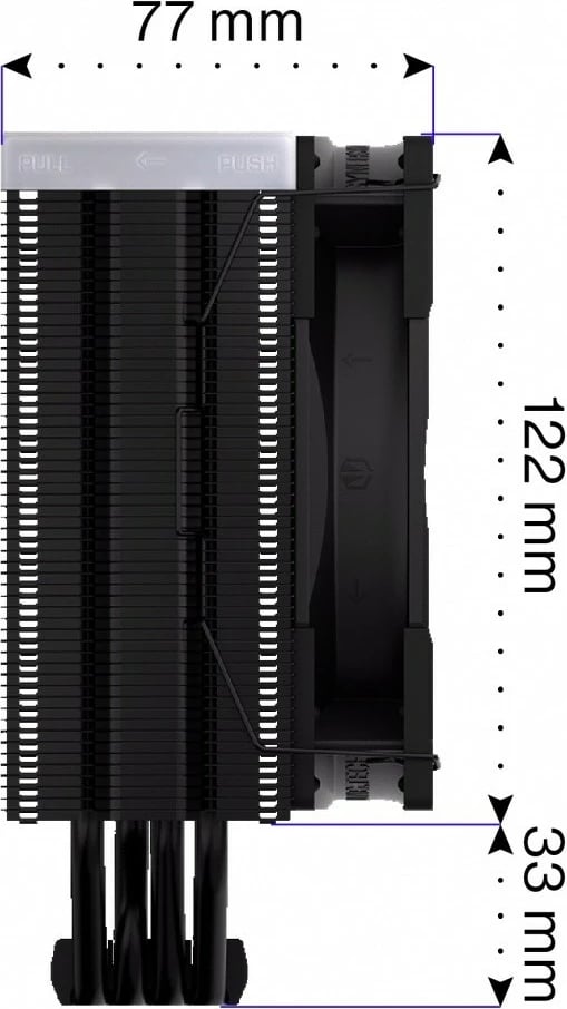 Ftohës procesori Endorfy Fera 5 Black ARGB, EY3A012, me ndriçim ARGB, 12 cm, i zi Ftohës procesori Endorfy Fera 5 Black ARGB, EY3A012, me ndriçim ARGB, 12 cm, i zi