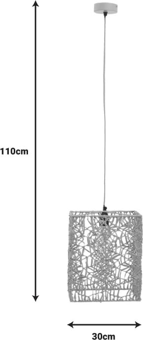 Llambë tavani Dorotan Inart E27 natyrale 30x27x110cm