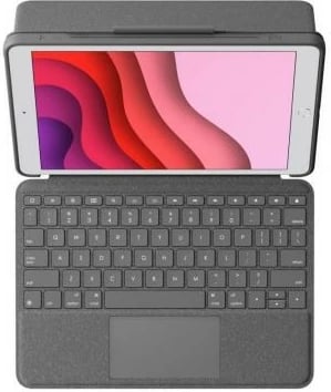 Mbështjellës Logitech Combo Touch me tastierë për iPad 10.2, Grafit