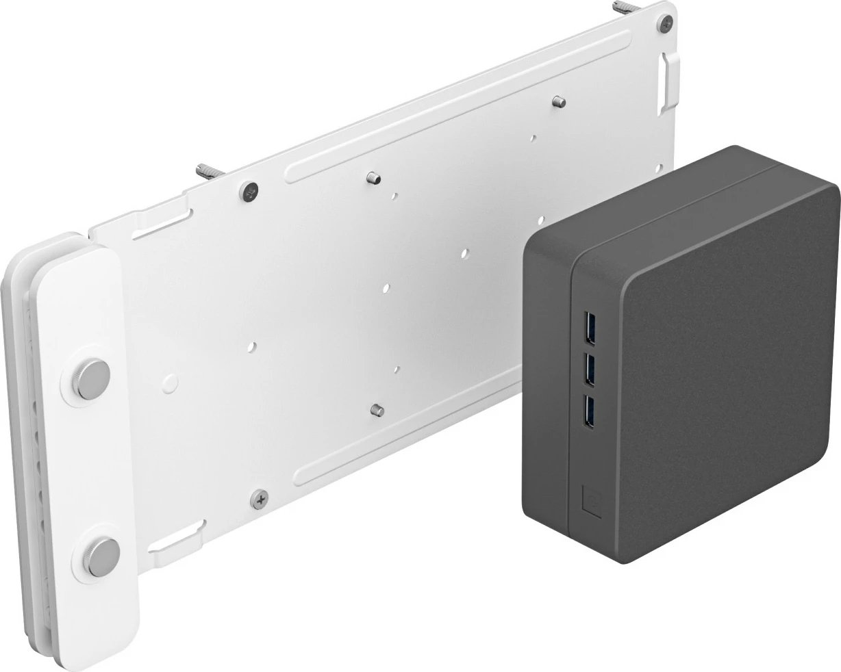Mbajtës kompjuteri Logitech, Monitor stand-mounted CPU holder, USFF, 75 x 75,100 x 100 mm, Bardhë