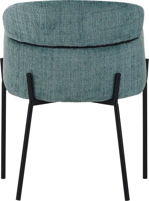 Karrige Tolerse Inart, pëlhurë jeshile, këmbë metali të zeza, 58x57x80cm