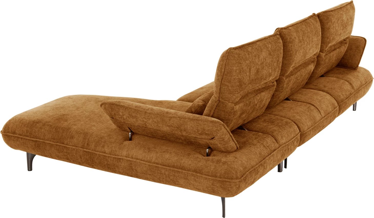 Divan-krevat qoshe (djathtas), pëlhurë e kuqe tullë, FH3268.02R, 283x188x100H cm