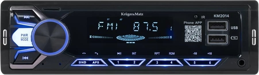 Radio veture Kruger&Matz KM2014, me USB, e zezë
