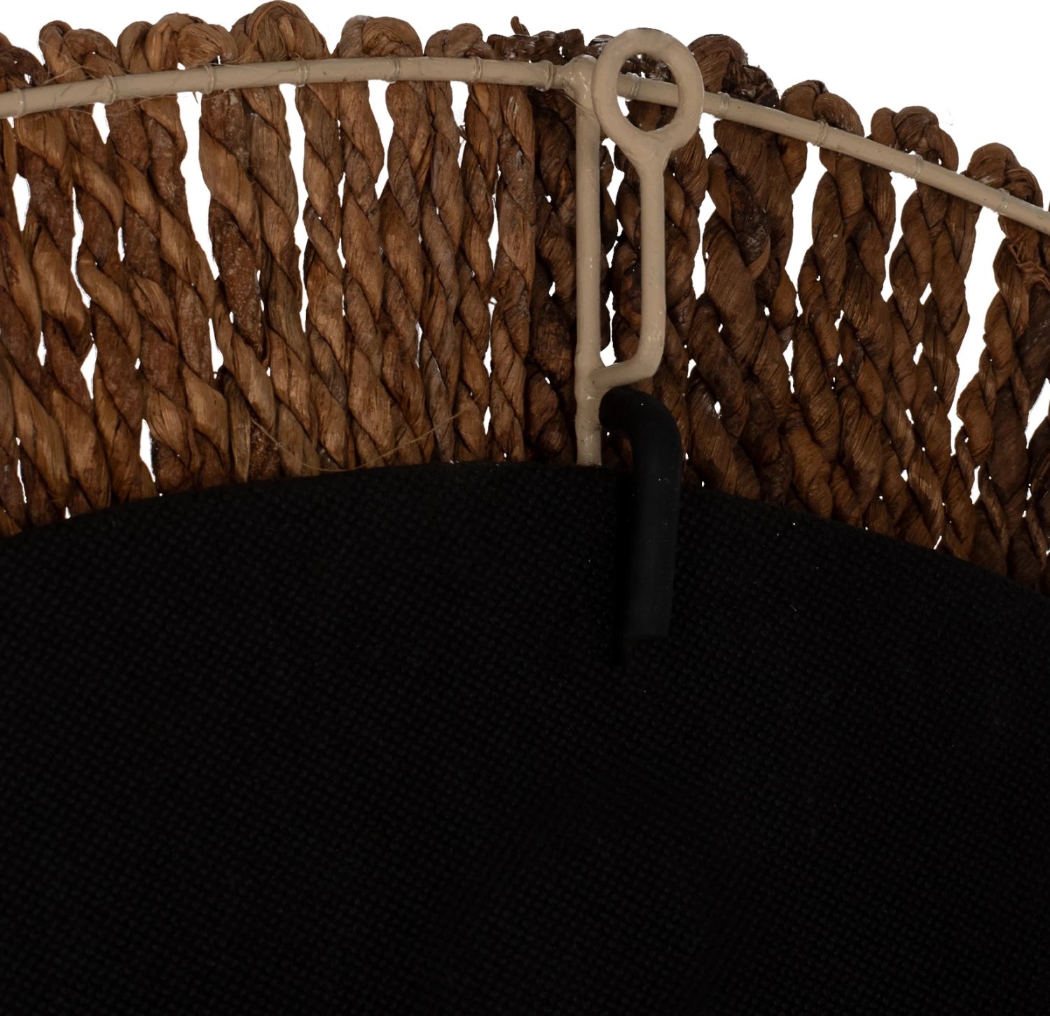 Pasqyrë rrethore me kornizë prej fibrash abaca, ngjyrë natyrale, 70x4x90H cm, FH7804