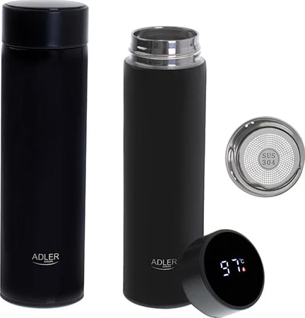 Termos, Adler AD 4506, ekran LED, 473 ml, e zezë