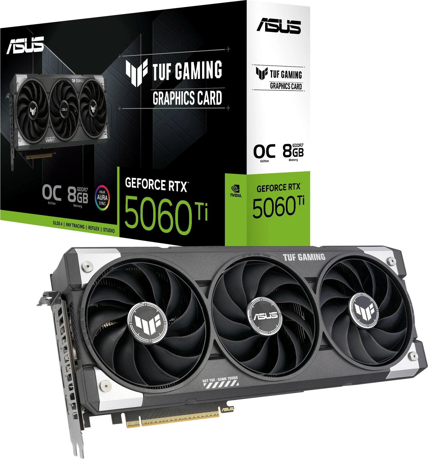 Kartelë grafike ASUS TUF Gaming GeForce RTX 5060 Ti, 8GB GDDR7, PCI Express 5.0, e zezë