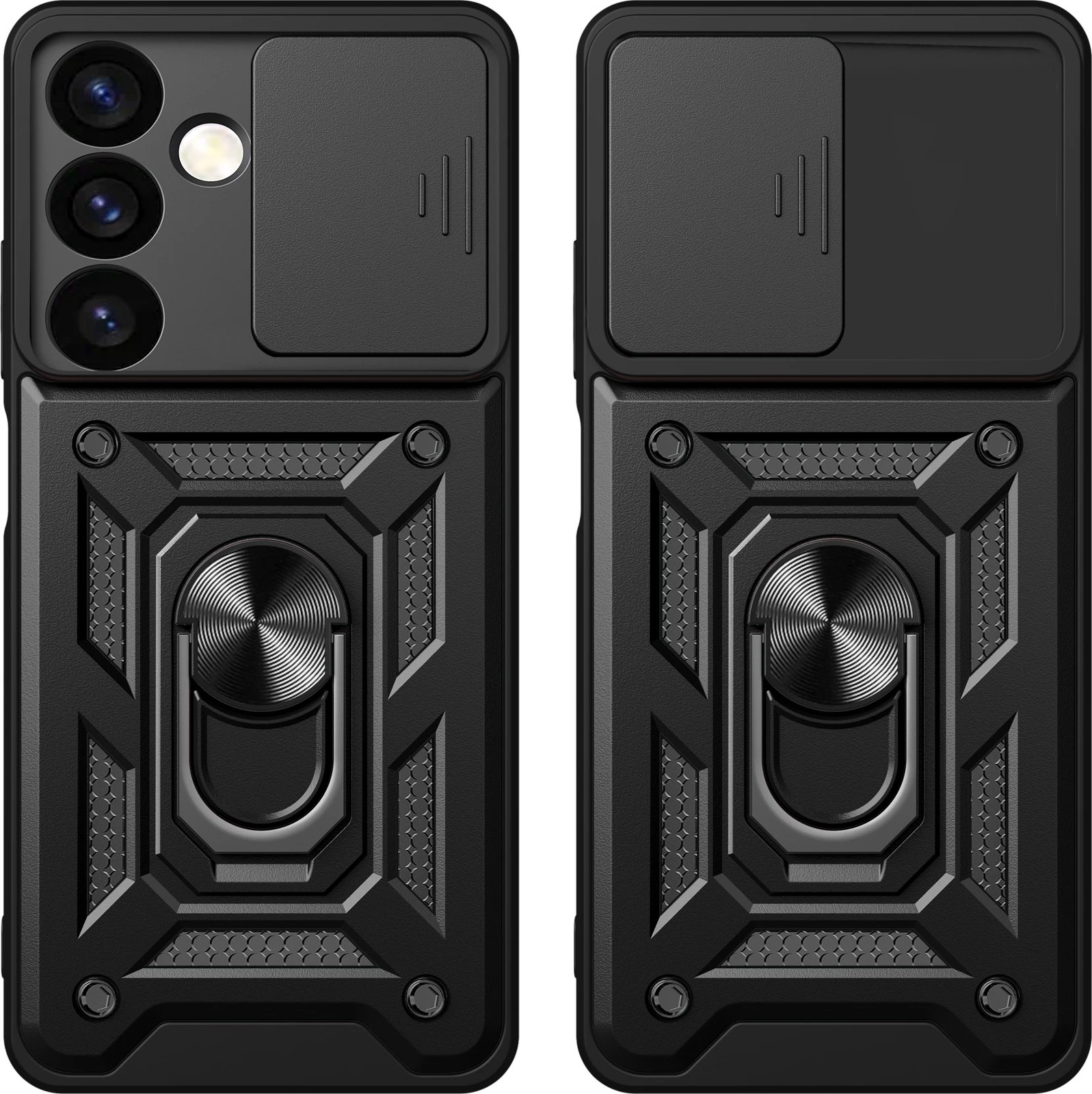 Mbështjellës Hurtel Hybrid Armor Camshield për Samsung Galaxy S24+, i zi