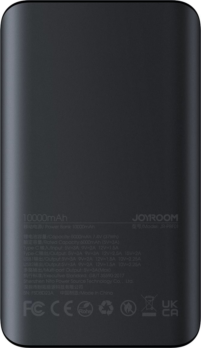 Powerbank Joyroom JR-PBF01, 10000mAh, 30W, e zezë