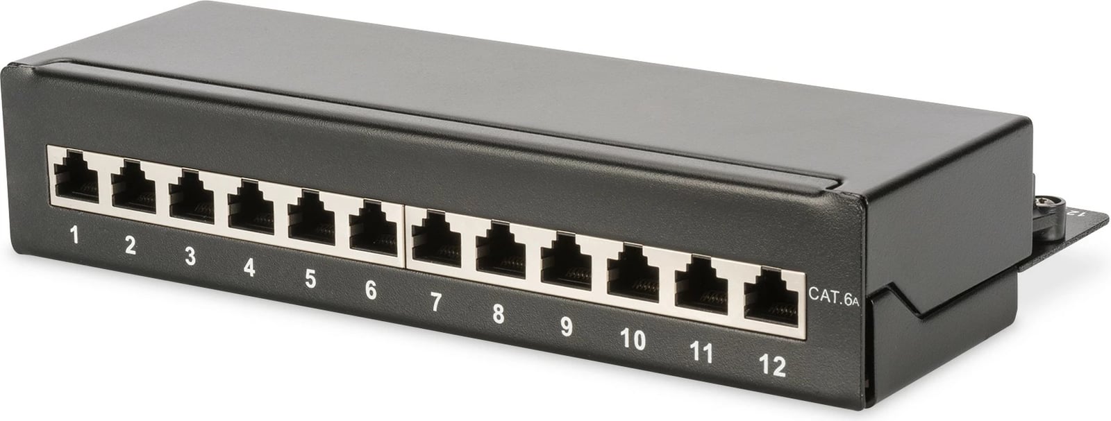 Patchpanel Digitus 12-portë Cat6A, i zi