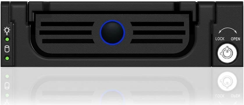 Kasë IcyBox IB-138SK-B-II për hard disk 3.5" SATA, Alumini, E zezë