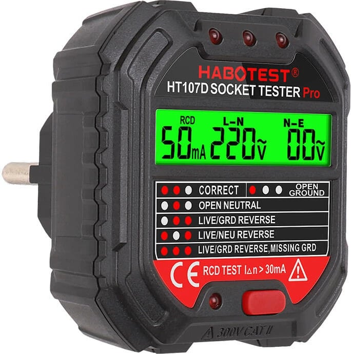 Tester prizash Habotest HT107D me ekran dixhital, i zi