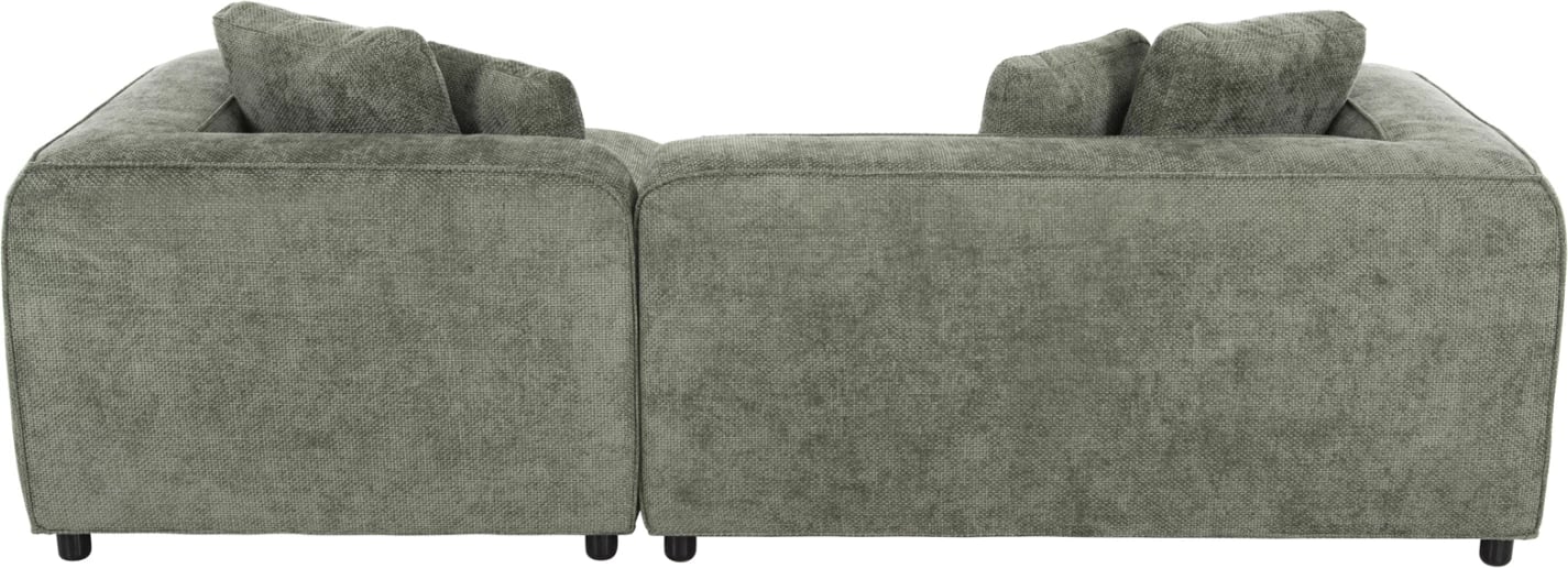 Divan qoshe 3-vendësh GRACE FH3280.05R pëlhurë jeshile 252x105-160x70-90Hcm