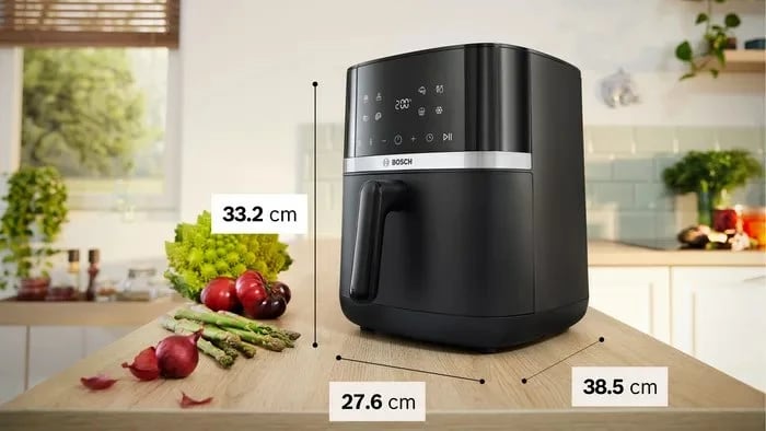 Furrë me ajër të nxehtë Bosch Serie 4 MAFS2462B, 6.1 L, 2050 W, e zezë