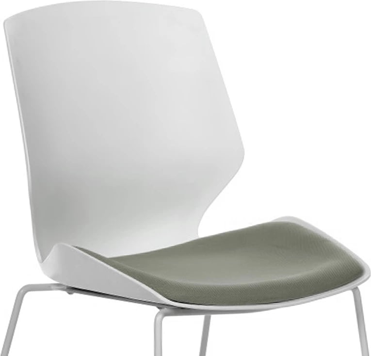 Karrige vizitorësh për zyre Genuine, PP, e bardhë-gri,