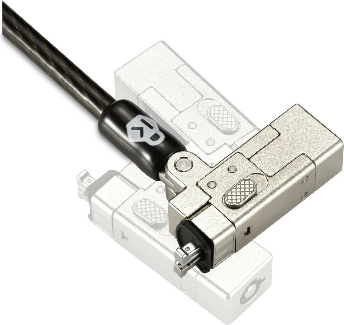 Kabëll sigurie Kensington Slim NanoSaver 2.0, me çelës, 1.8m, Nano slot, karbon çelik, zi/argjend