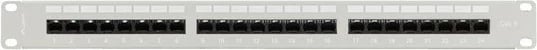 Patch panel LANBERG 24 porta, 1U, 19 inç, kat.6, gri me organizues kabllosh