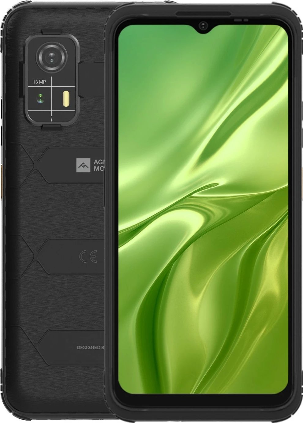 Celular AGM H Max, 128 GB, 13 MP, Android 14, Ngjyrë e zezë