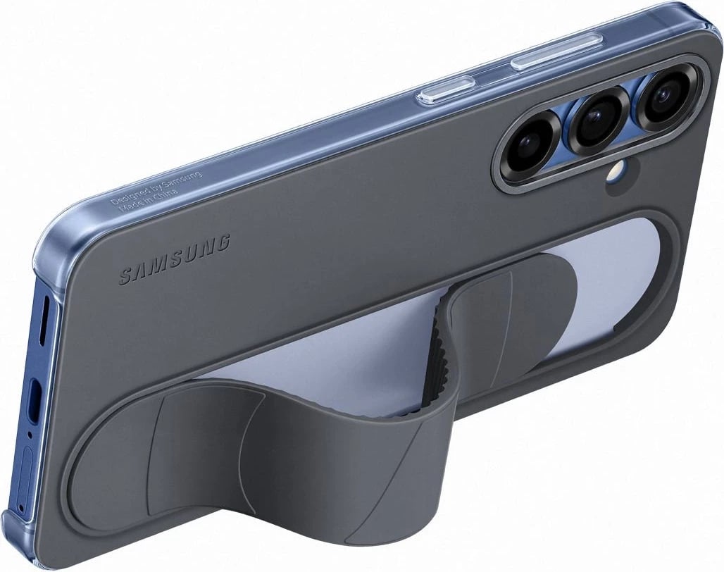 Mbështjellës Samsung Standing Grip Case EF-GS936CBEGWW për Galaxy S25+, silikon, i zi