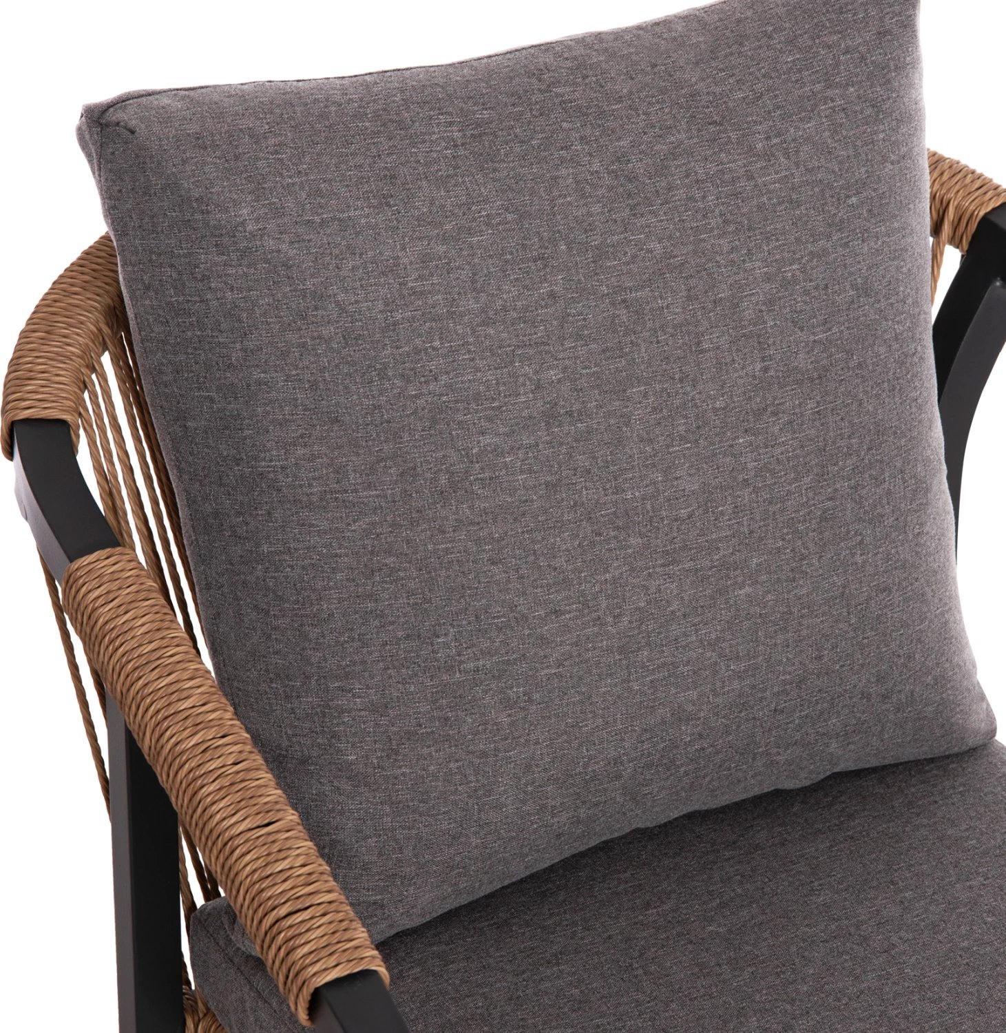 Karrige Maerly FH6051.03 alumini, anthracite, jastëk, P.E. Rattan, 57x60x84H cm