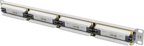 Patch panel Lanberg PPU6-1024-S, 24 porta, 1U, CAT 6, gri